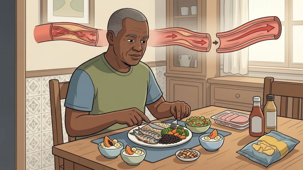 A dieta DASH combina minerais, fibras e alimentos frescos para proteger as artérias.