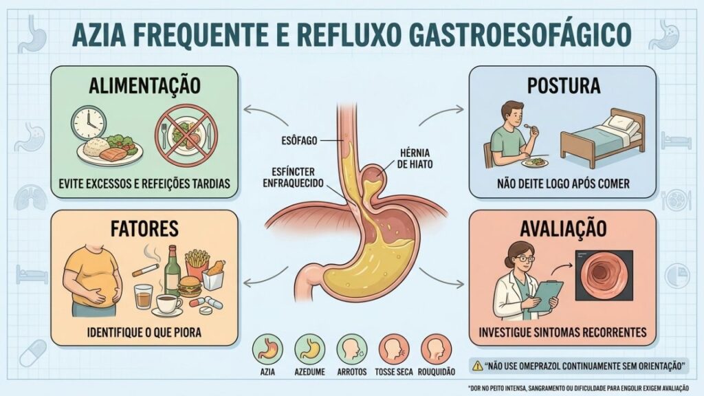 Alimentação, postura, fatores de risco e avaliação ajudam a controlar o refluxo.