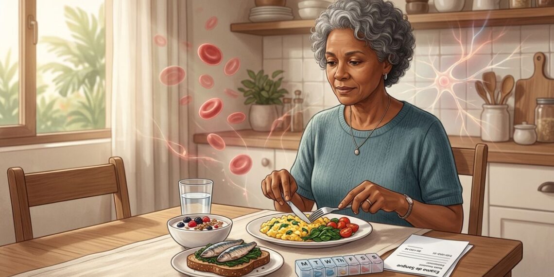 A melhor forma de consumir vitamina B12 para apoiar a energia e o sistema nervoso depois dos 50 anos