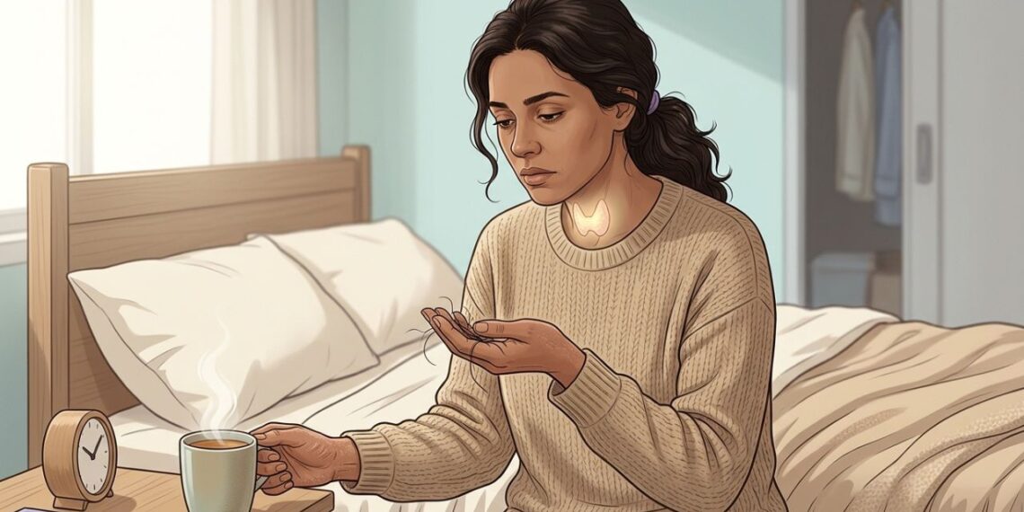 O cansaço constante nem sempre é falta de sono: quando queda de cabelo e frio nas mãos podem apontar para a tireoide