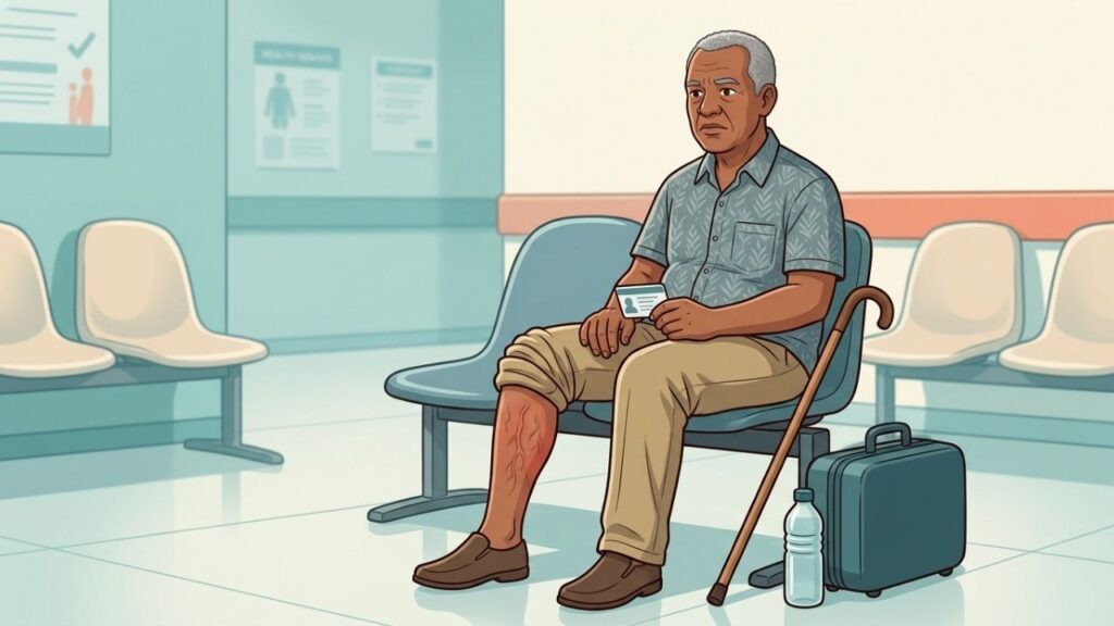 Assimetria entre as pernas diferencia trombose de uma retenção de líquido comum.