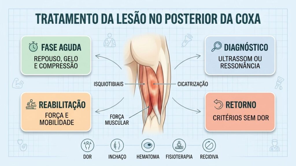 Tratamento combina diagnóstico, controle da dor, reabilitação e retorno gradual.