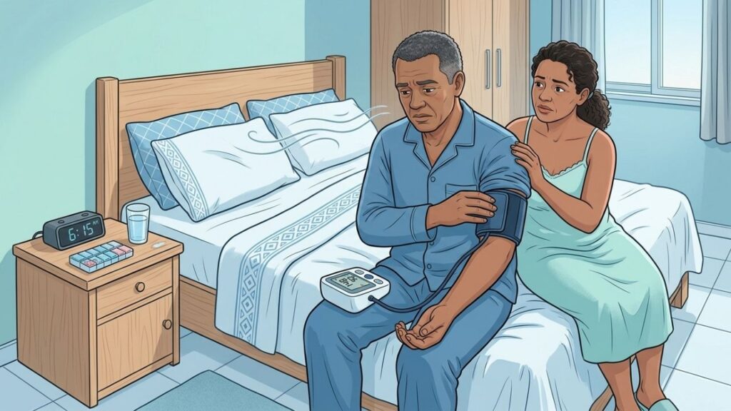 Pausas respiratórias noturnas sobrecarregam o coração e favorecem hipertensão resistente.