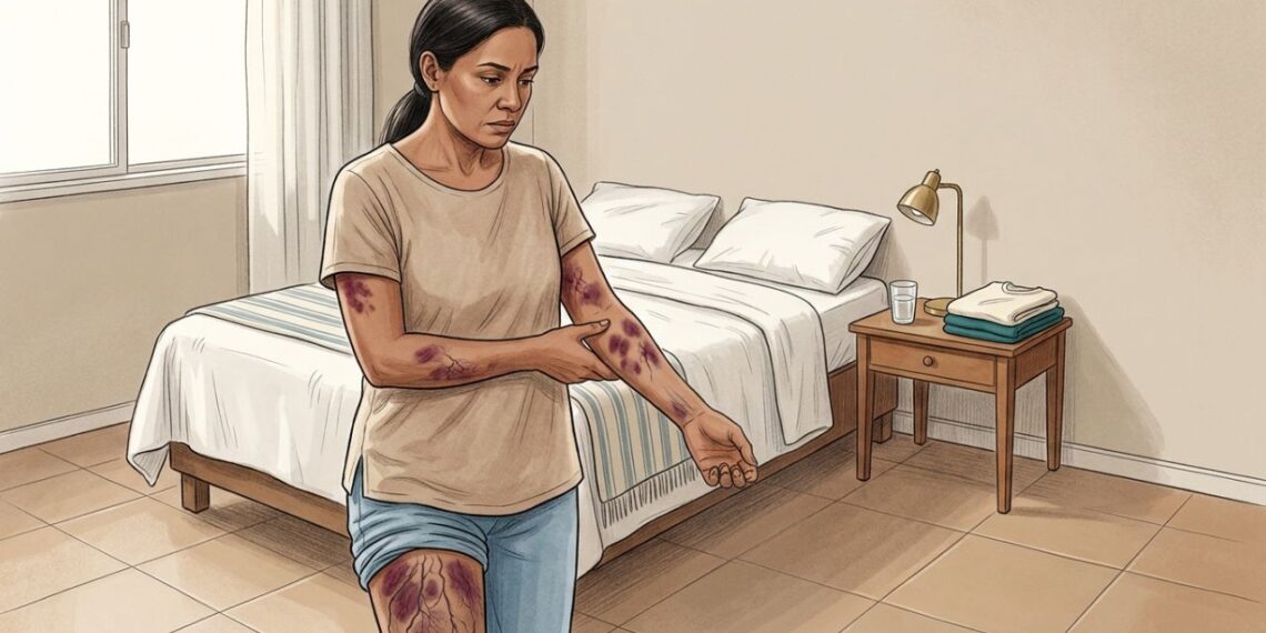 Hematomas frequentes que aparecem sem causa aparente não são só falta de cuidado, podem ser um sinal de alteração na coagulação ou na função do fígado
