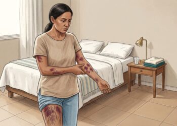 Hematomas frequentes que aparecem sem causa aparente não são só falta de cuidado, podem ser um sinal de alteração na coagulação ou na função do fígado