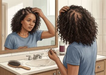 Perder cabelo de forma acentuada em poucos meses pode ser um sinal precoce de deficiência de ferro ou alteração na tireoide que pede investigação