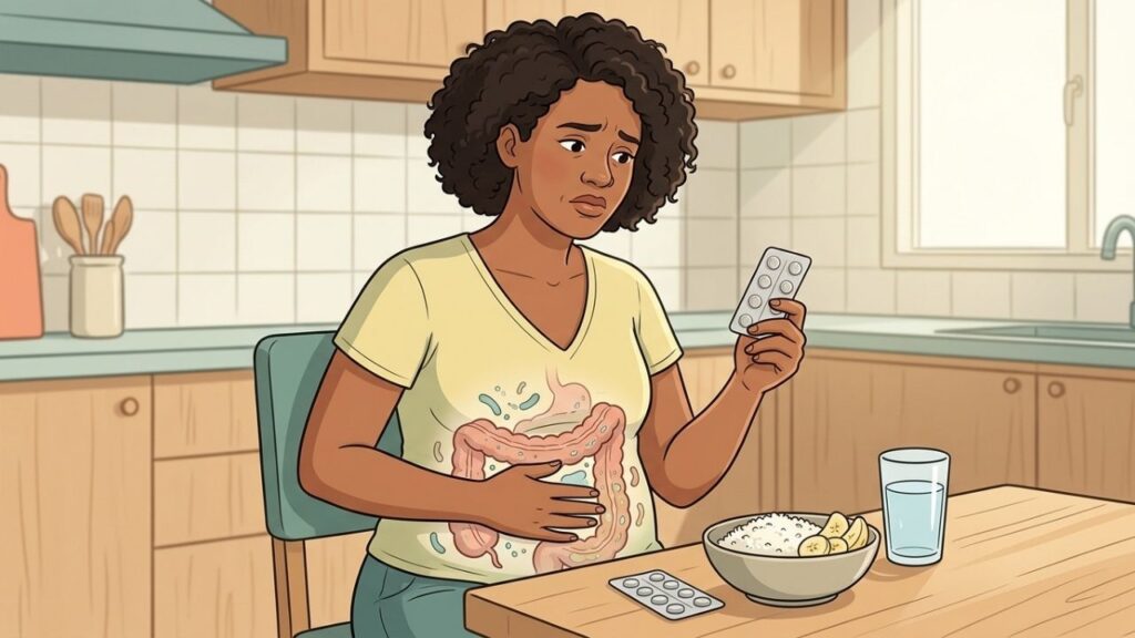 Microbiota, antibiótico, desequilíbrio e hidratação explicam a diarreia associada ao tratamento.
