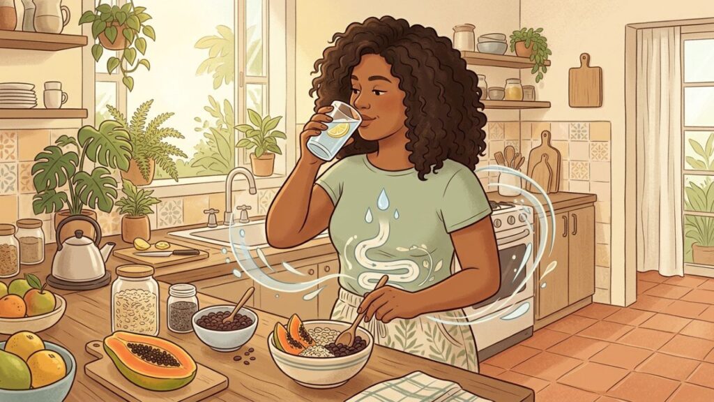 Água com limão pode ajudar mais pela hidratação matinal.