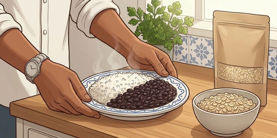 Segundo pesquisas, feijão com arroz no dia a dia oferece praticamente os mesmos benefícios de fibras que aveia importada premium