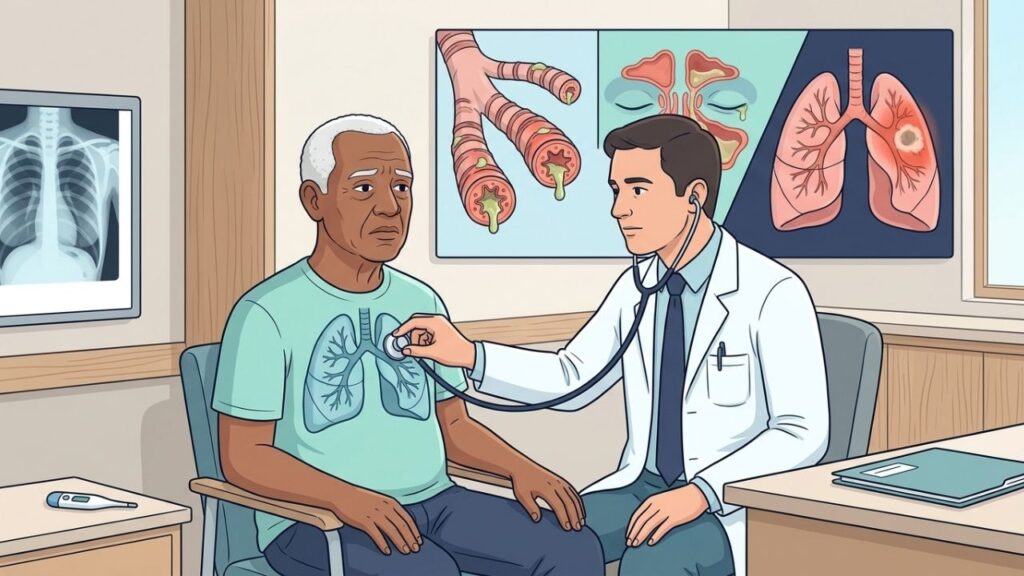 Febre recorrente, falta de ar e catarro exigem avaliação médica.