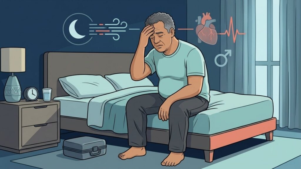 Apneia não tratada pode comprometer energia, coração e saúde sexual masculina.
