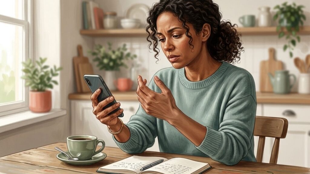 Celular e tarefas domésticas repetitivas aumentam a fricção perto do polegar.