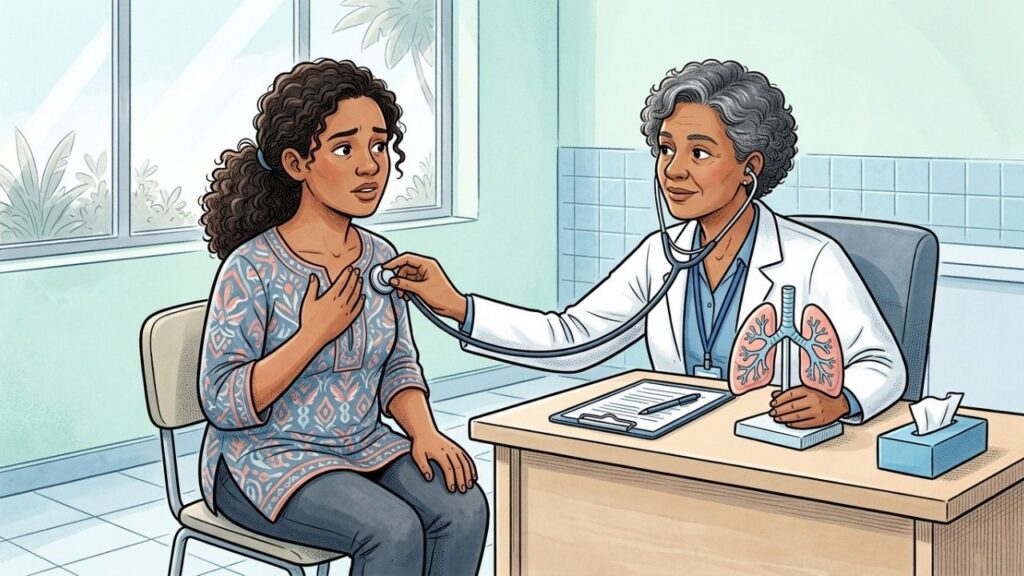 Avaliação médica esclarece quando a tosse prolongada pode indicar inflamação dos brônquios.