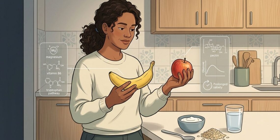 Banana ou maçã antes de dormir: qual é superior para o sono, o intestino e o controle da ansiedade