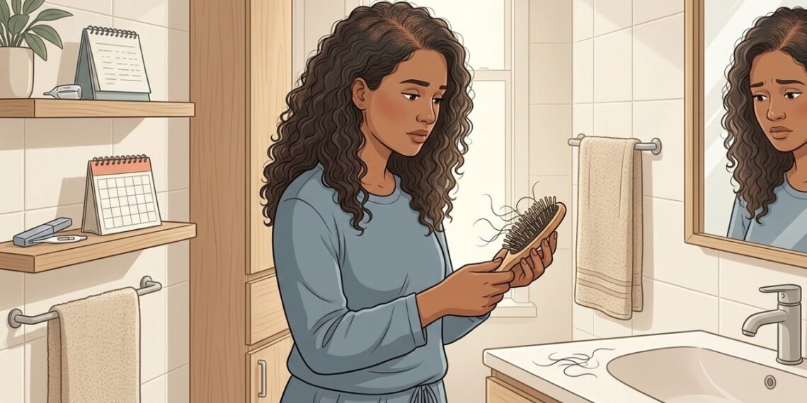 O cabelo começou a cair mais alguns meses depois de uma febre, cirurgia ou período de estresse? O intervalo pode explicar o sintoma