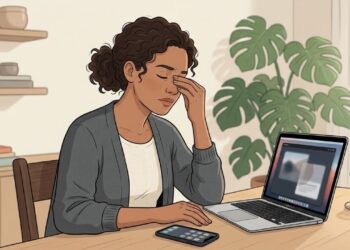 A visão embaça depois de horas no celular e melhora quando você descansa os olhos