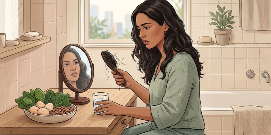 Qual deficiência de nutriente está ligada à queda de cabelo intensa