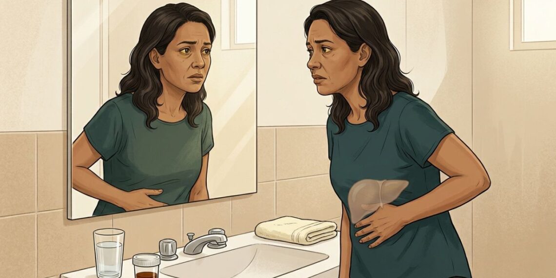 A dor abdominal nem sempre é gastrite: quando urina escura e olhos amarelados podem apontar para o fígado