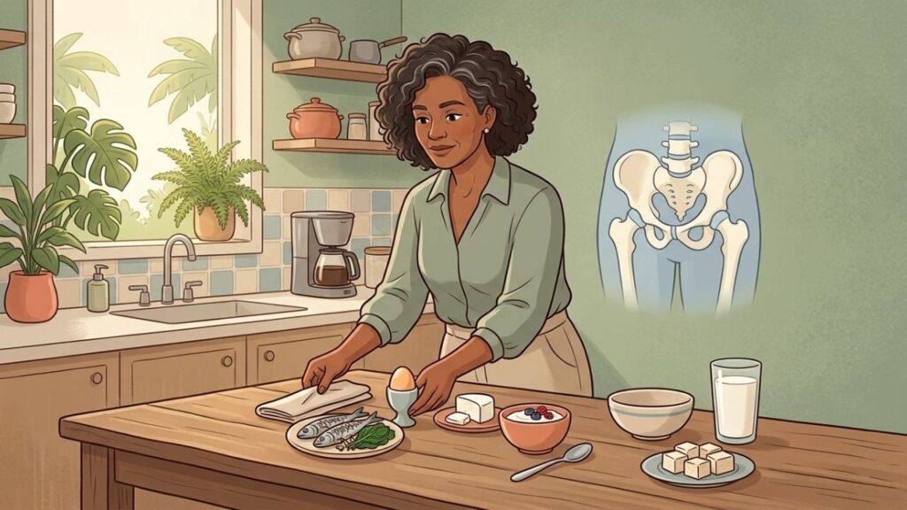 Alimentação adequada integra o cuidado contra osteopenia, osteoporose e fraturas.