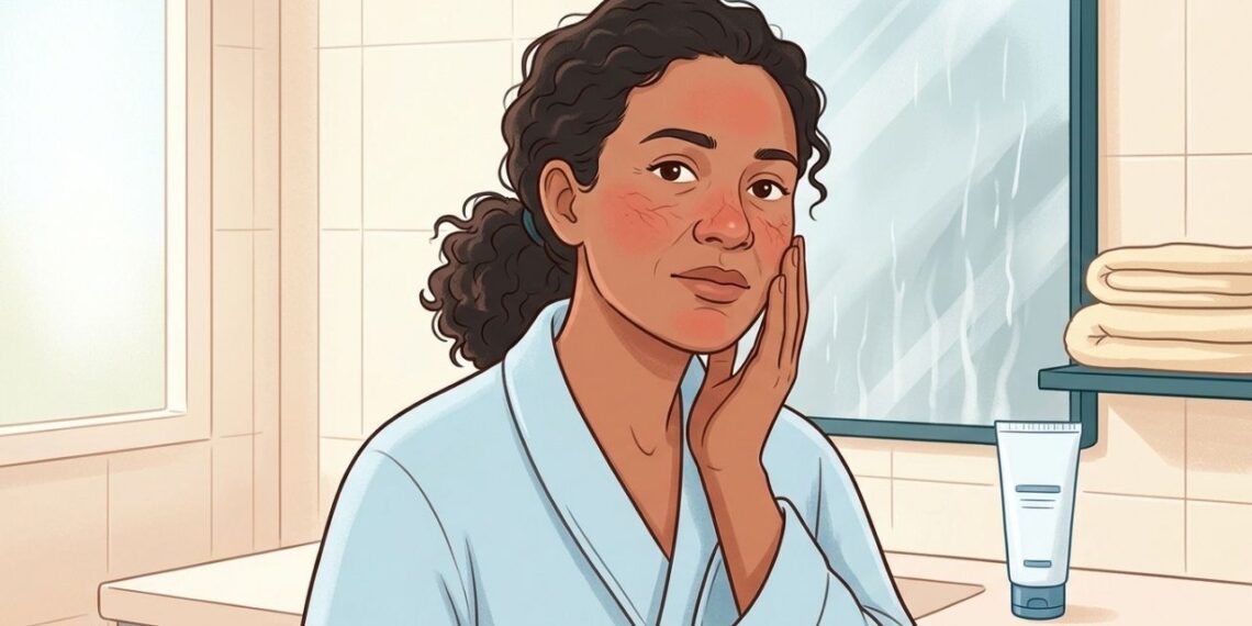O rosto fica vermelho e arde depois do banho quente, de café ou de comida apimentada? Esses gatilhos podem revelar rosácea