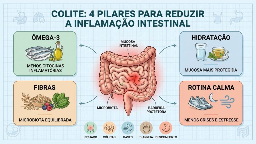 Quatro pilares naturais para aliviar sintomas e proteger a mucosa intestinal.