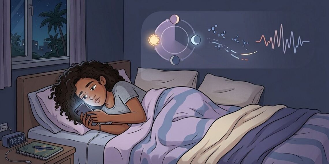 De acordo com um amplo estudo, cada hora extra de tela antes de dormir pode estar ligada a um risco maior de depressão