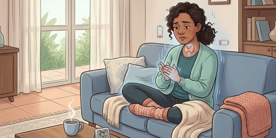 Ficar com as mãos e pés gelados o tempo todo com frequência pode ser um dos primeiros sinais de hipotireoidismo ou má circulação periférica