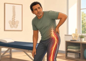 Dor lombar que desce pela perna: a pista que diferencia ciática de dor muscular comum na avaliação clínica