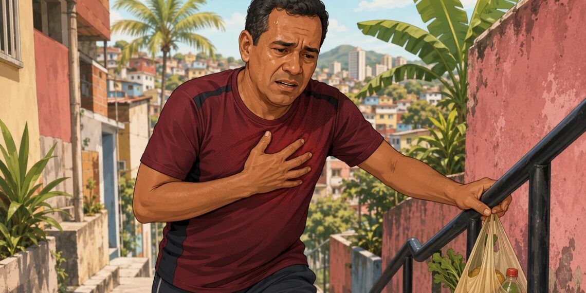 Dor no peito que surge no esforço e alivia no repouso: como diferenciar angina de dor muscular na parede do tórax
