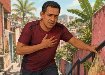 Dor no peito que surge no esforço e alivia no repouso: como diferenciar angina de dor muscular na parede do tórax