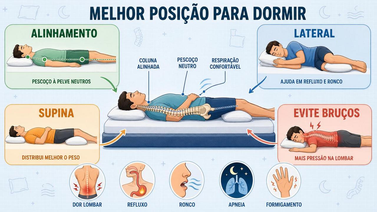 Alinhamento, lateral, supina e evitar bruços resumem os pilares do descanso.