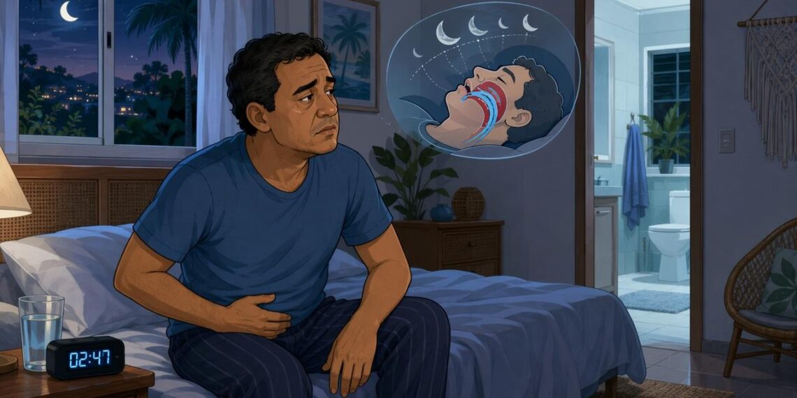 Levantar para urinar diversas vezes à noite nem sempre é bexiga: estudo liga noctúria a apneia do sono ignorada por anos