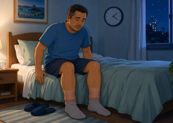Levantar várias vezes para urinar à noite nem sempre significa beber muita água, às vezes é sinal claro de retenção e inchaço acumulado durante o dia