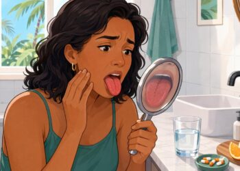 Língua com fissuras e ardência frequente nem sempre é só irritação: pode ser um sinal esquecido de deficiência de vitaminas do complexo B