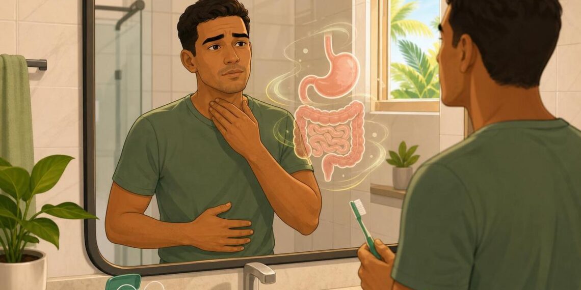 Mau hálito persistente mesmo escovando os dentes nem sempre vem da boca: às vezes é um sinal de desequilíbrio no estômago ou no intestino