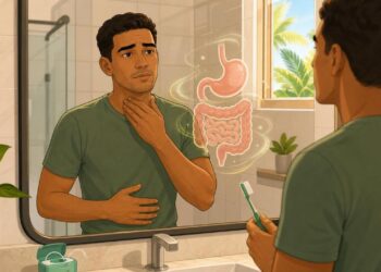 Mau hálito persistente mesmo escovando os dentes nem sempre vem da boca: às vezes é um sinal de desequilíbrio no estômago ou no intestino