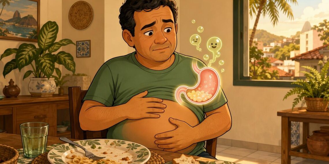 O inchaço abdominal contínuo não se deve apenas ao excesso de glúten, mas sim, na maioria dos casos, à baixa produção de ácido estomacal e enzimas digestivas