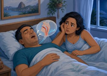 O ronco alto e frequente nem sempre é só barulho, pode ser um sinal precoce de apneia obstrutiva do sono