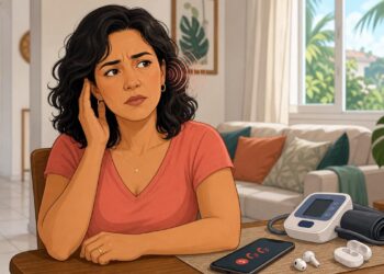 O zumbido constante no ouvido nem sempre é cera acumulada: pode ser sinal de alteração auditiva ou pressão alta
