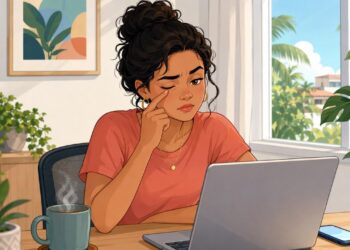 Pálpebra que treme sozinha por vários dias seguidos costuma estar ligada ao estresse, ao sono ruim e ao excesso de cafeína