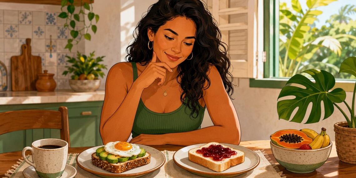 Pão integral ou pão branco no café da manhã, qual sustenta melhor a saciedade e a glicose até o almoço
