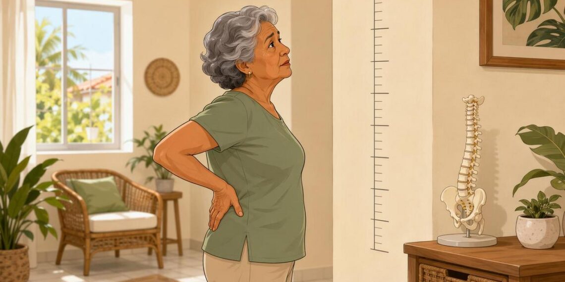Perder altura com o passar dos anos e ganhar postura curvada pode ser um sinal silencioso de osteoporose em andamento