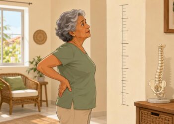 Perder altura com o passar dos anos e ganhar postura curvada pode ser um sinal silencioso de osteoporose em andamento