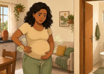 Prender muito gás e sentir dor no lado esquerdo da barriga nem sempre é só má digestão: pode estar ligado ao intestino grosso preso