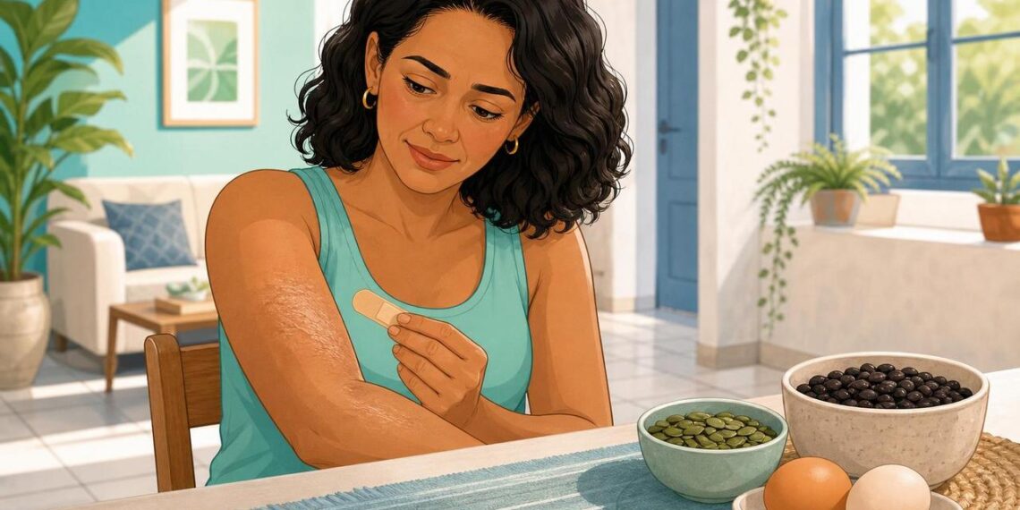 Qual deficiência de nutriente está ligada ao ressecamento da pele e à cicatrização lenta de feridas