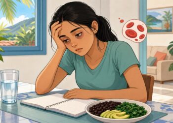 Qual deficiência de vitamina está associada ao cansaço extremo, à palidez e à falta de concentração