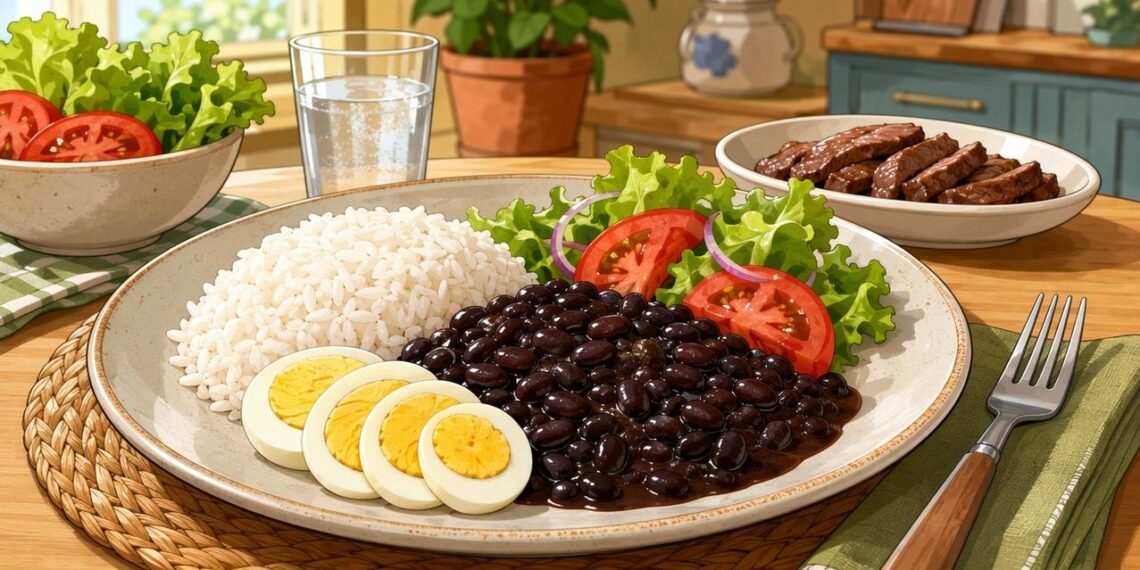 Segundo os especialistas em nutrição, o arroz com ovo e feijão no prato diário fornece praticamente os mesmos benefícios proteicos que a carne vermelha bem preparada