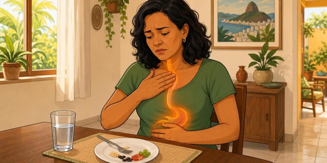 Sentir azia mesmo comendo pouco nem sempre é só ácido demais: às vezes é o contrário, um sinal de baixa produção de ácido no estômago