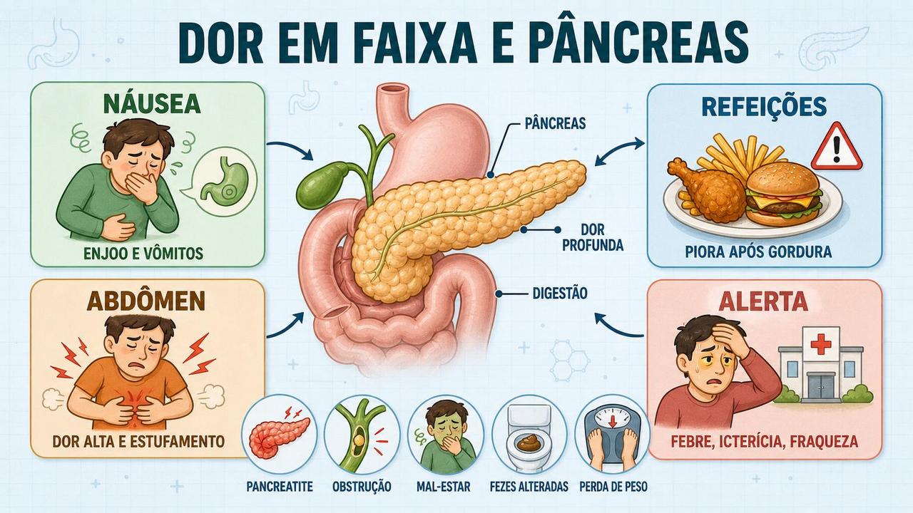 Náusea, refeições gordurosas, dor abdominal e sinais de alerta orientam a investigação.