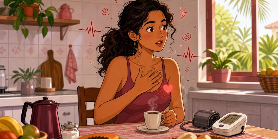 Sentir o coração disparar depois do café nem sempre é só a cafeína: às vezes é um sinal de sensibilidade ligada à pressão e ao estresse